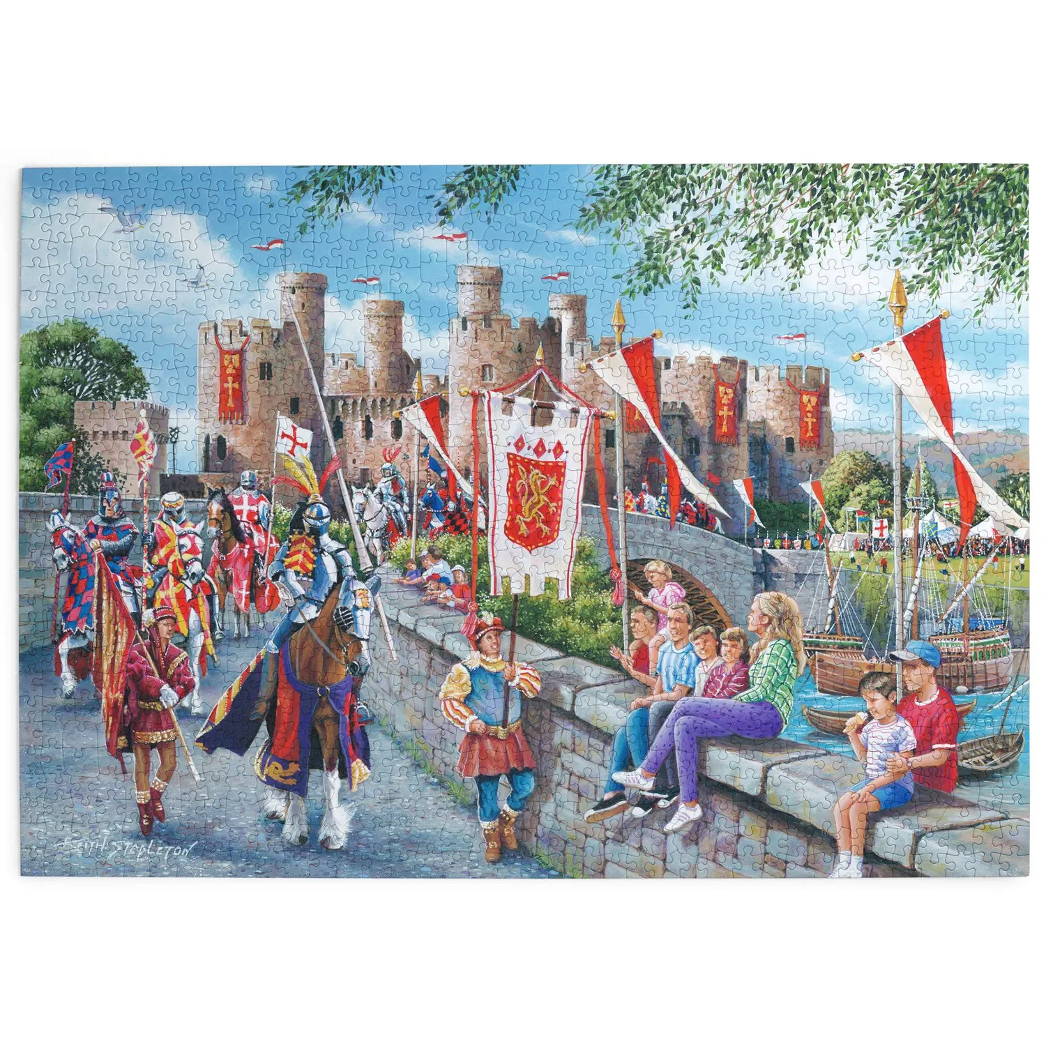 House of Puzzle Castell Conwy puslespil 1000 brikker slot