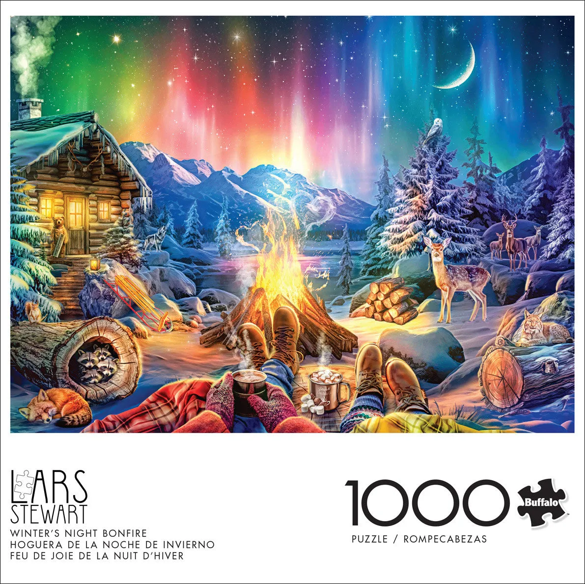 Buffalo Games Winter's Night Bonfire puslespil 1000 brikker