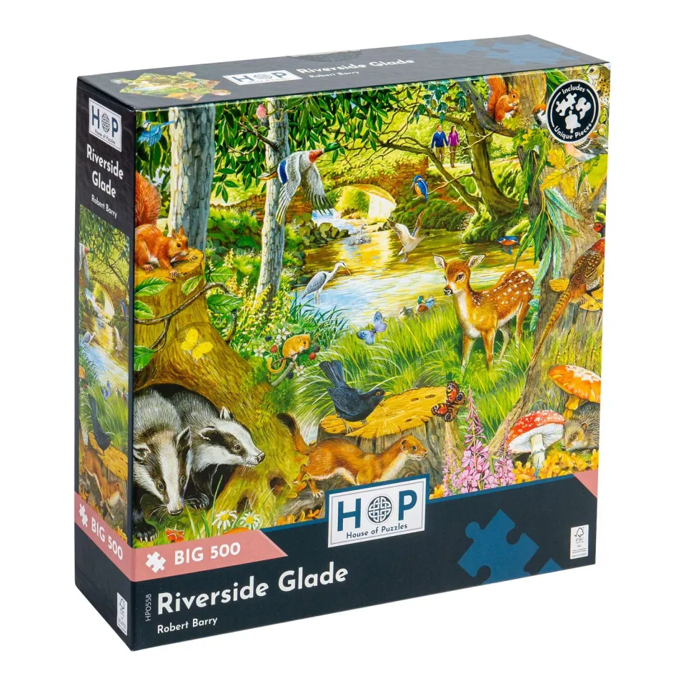 House of Puzzles Riverside Glade puslespil BIG 500 brikker dyr