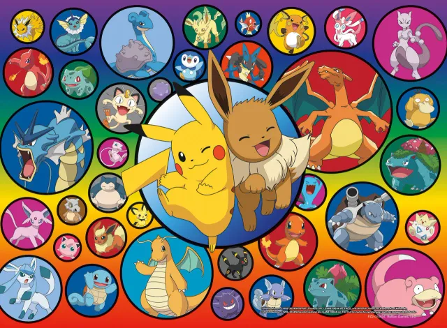 Buffalo Games Pokemon Pokeball Bubbles puslespil 100 brikker børnemotiv