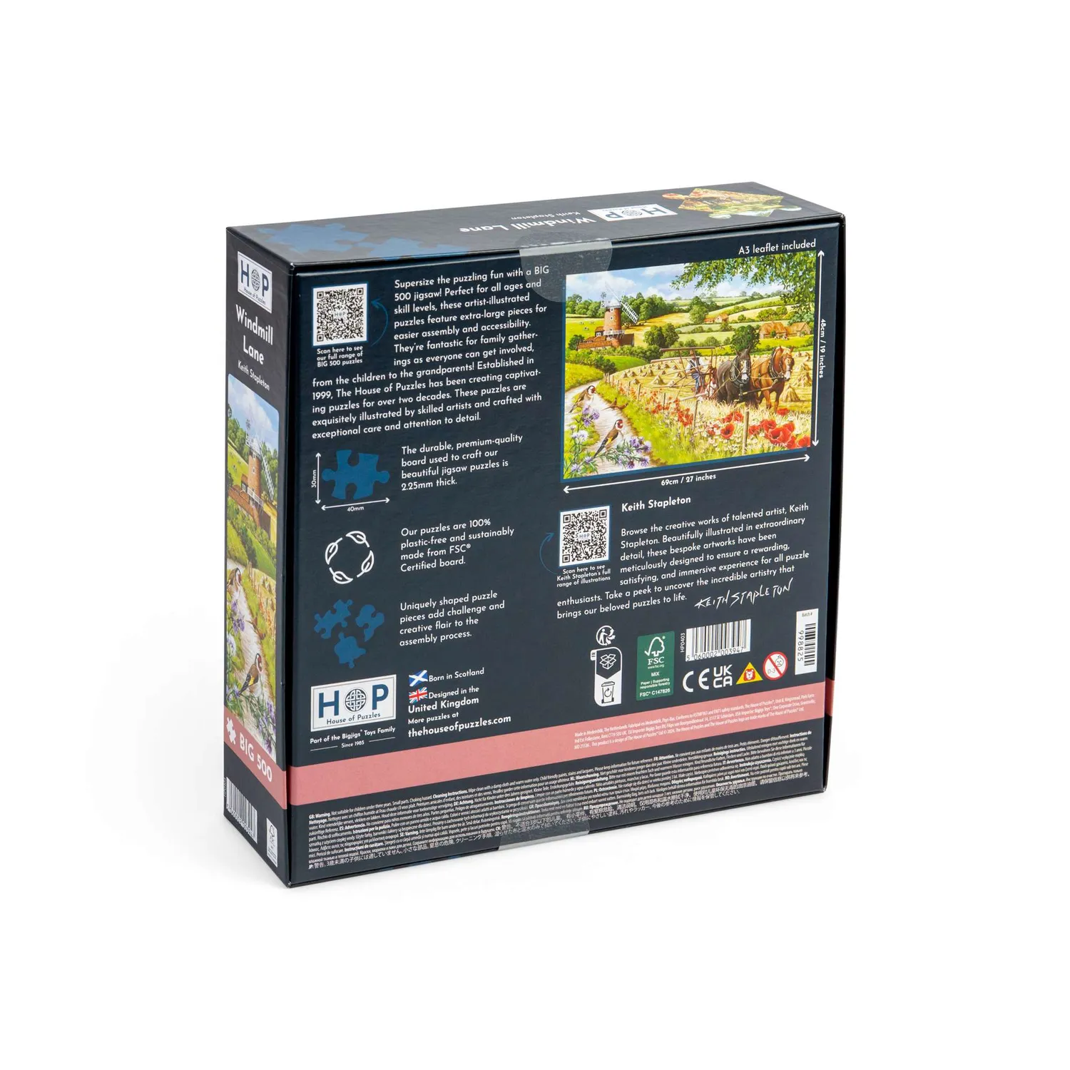 House of Puzzles Windmill Lane puslespil BIG 500 bondegård
