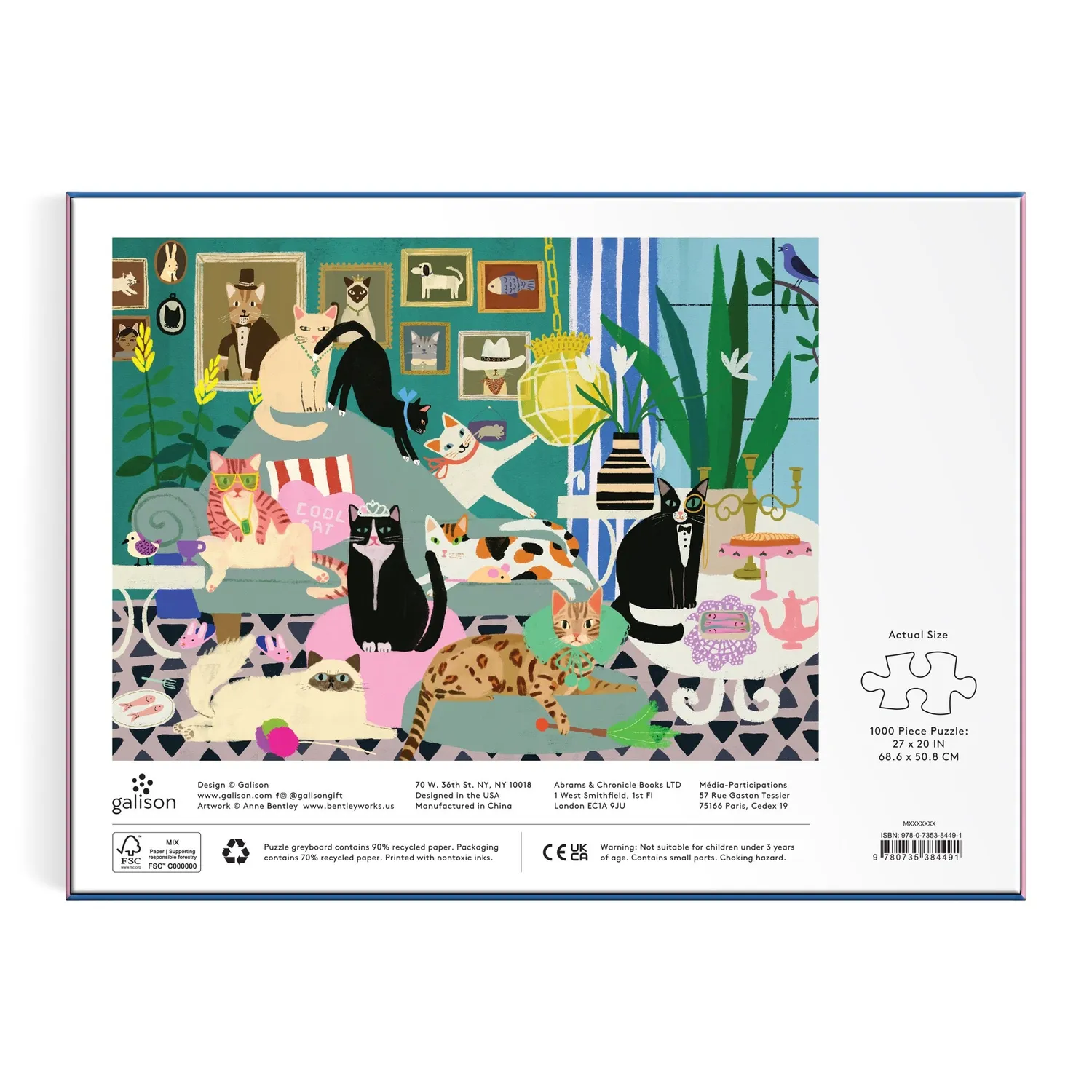 Good Puzzle Co. Glamour Cats 1000 puslespil katte