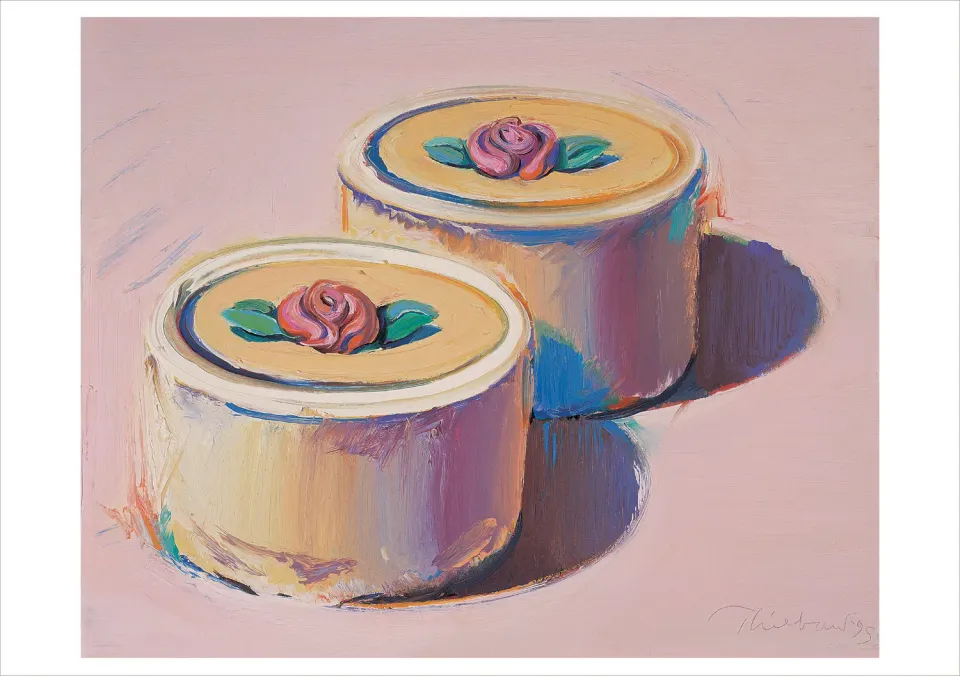 Pomegranate Wayne Thiebaud Rosebud Cakes fødselsdagskort kager