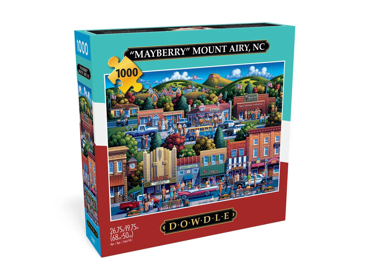 Buffalo Games Dowdle Mt Airy NC Mayberry 1000 puslespil by