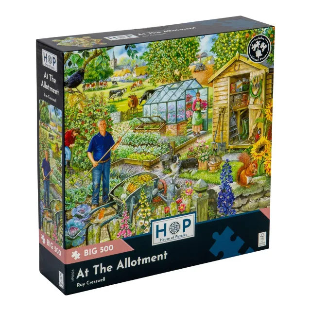 House of Puzzle BIG At The Allotment puslespil 500 have