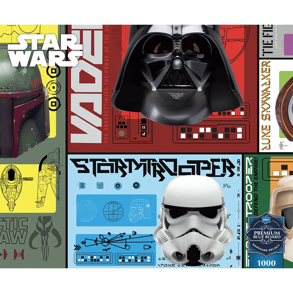 Buffalo Games Star Wars Helmets puslespil 1000 brikker Sapphire