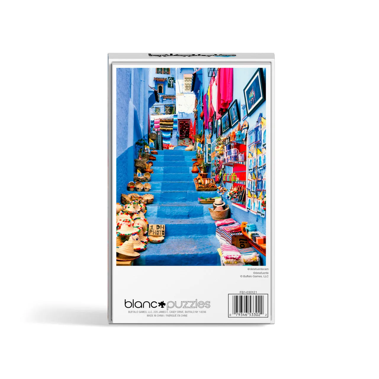 Buffalo Games Blanc Blue City of Morocco puslespil 300 brikker rejsemotiv