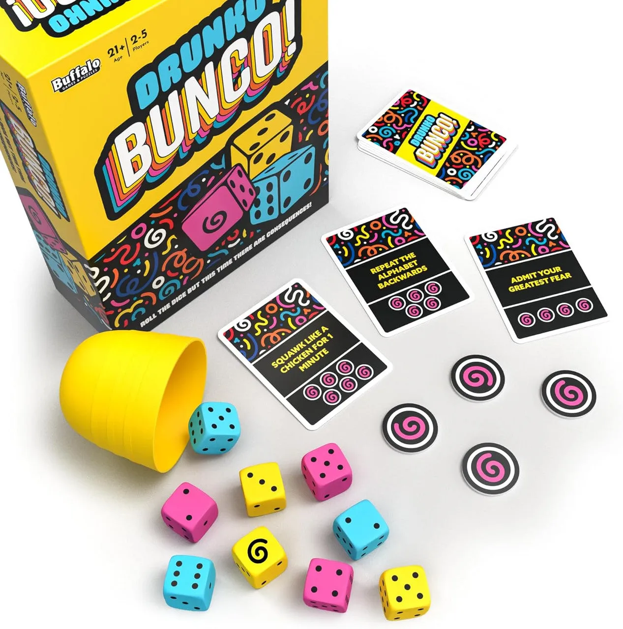 Buffalo Games Drunko Bunco terningspil 2-5 spillere voksenspil