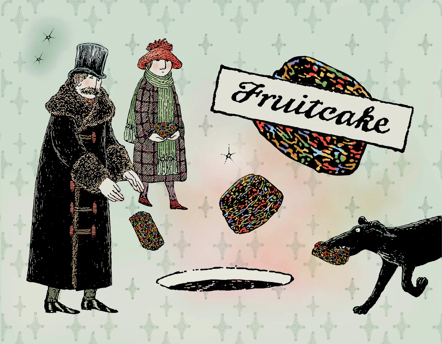 Pomegranate Edward Gorey Eclectic Christmas juledekoration