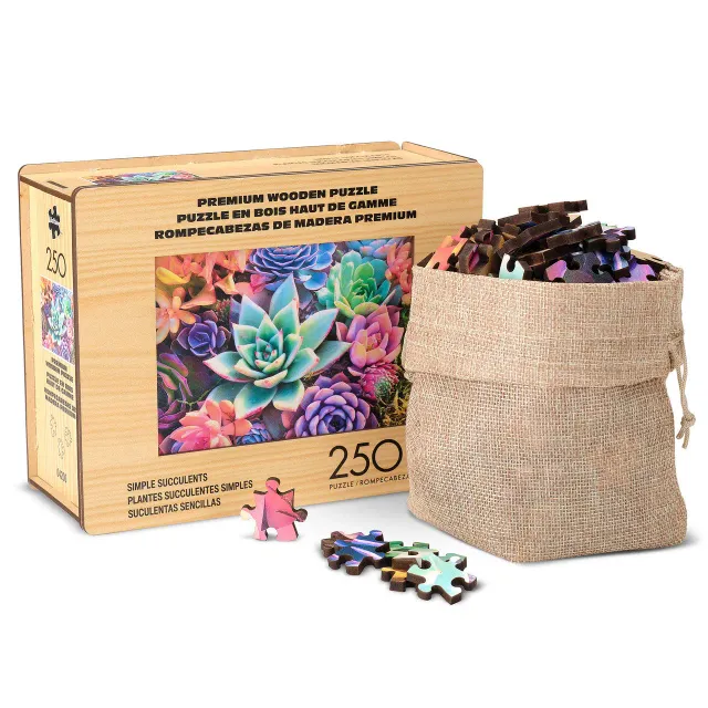 Buffalo Games Simple Succulent træpuslespil 250 brikker
