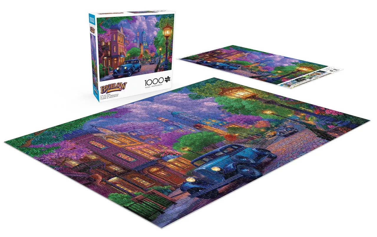 Buffalo Games Night Day City at Dusk puslespil 1000 biler