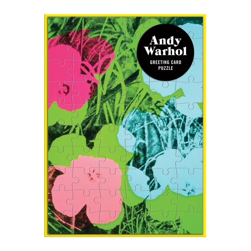 Galison Andy Warhol Flowers puslespil kort 60 brikker