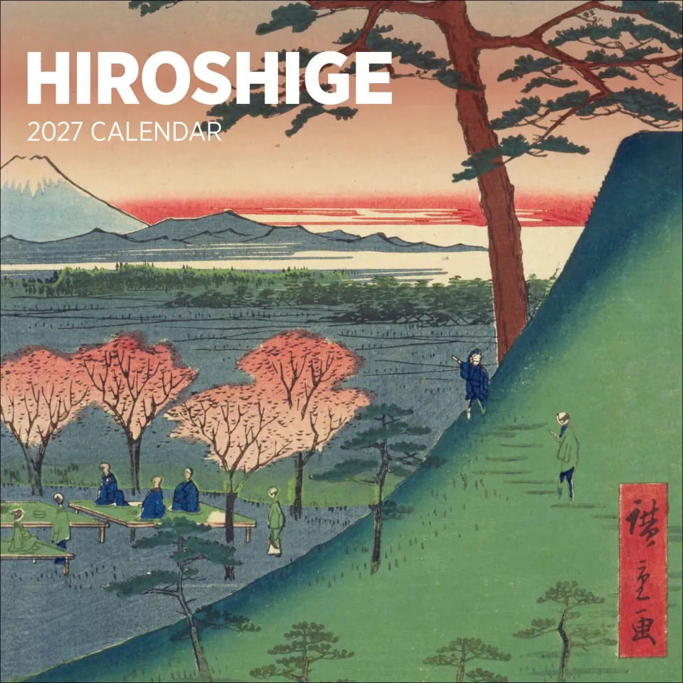 Pomegranate Hiroshige 2027 vægkalender japanske landskaber