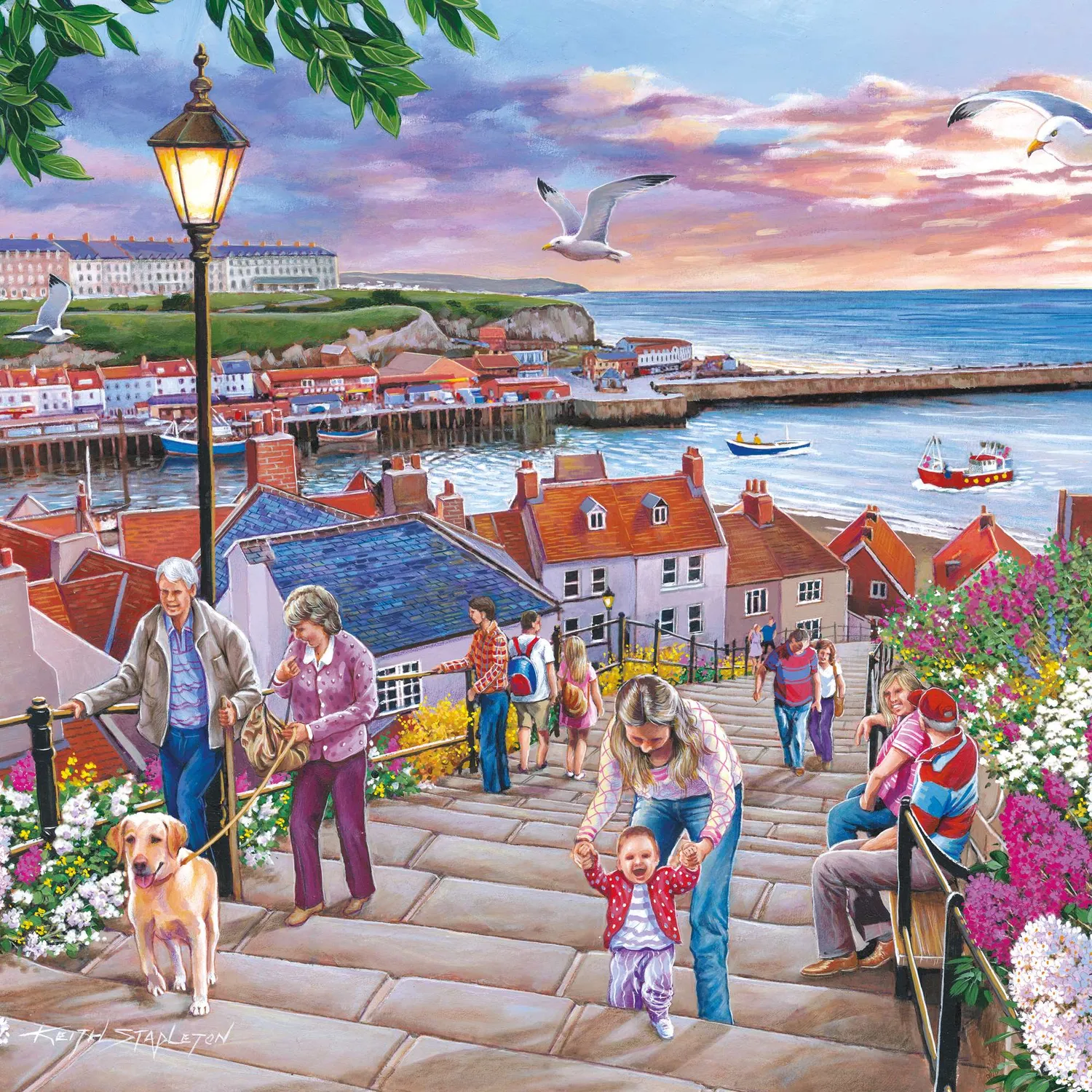 House of Puzzle 199 Steps Whitby 150 brikker mini puslespil tube