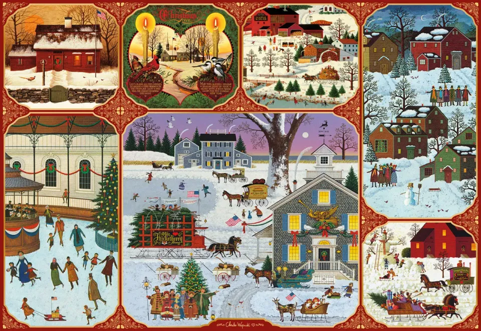 Buffalo Games Silver Select Wysocki Winter Collage puslespil 2000