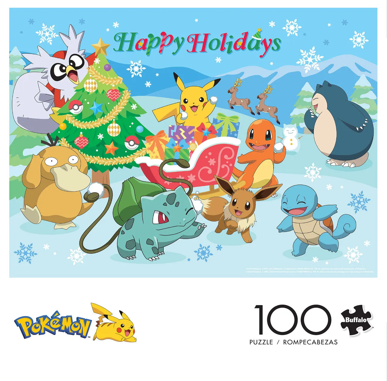 Buffalo Games Pokemon Happy Holidays puslespil 100 brikker børn