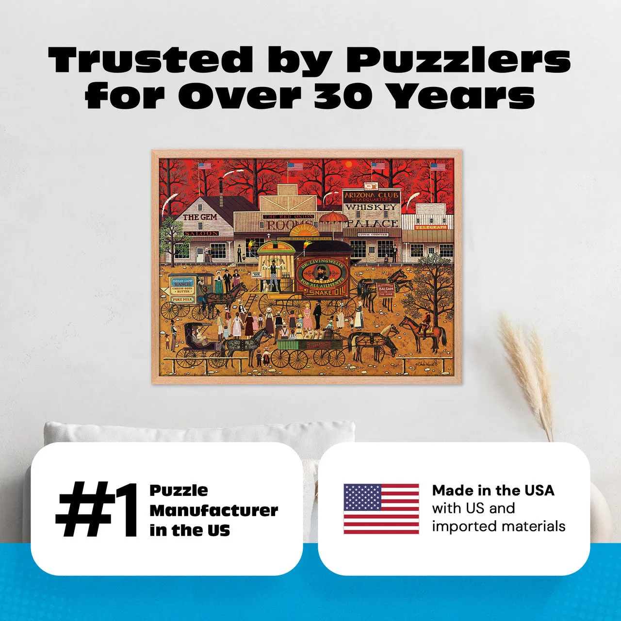 Buffalo Games Charles Wysocki Smooth Talker puslespil 1000 brikker western