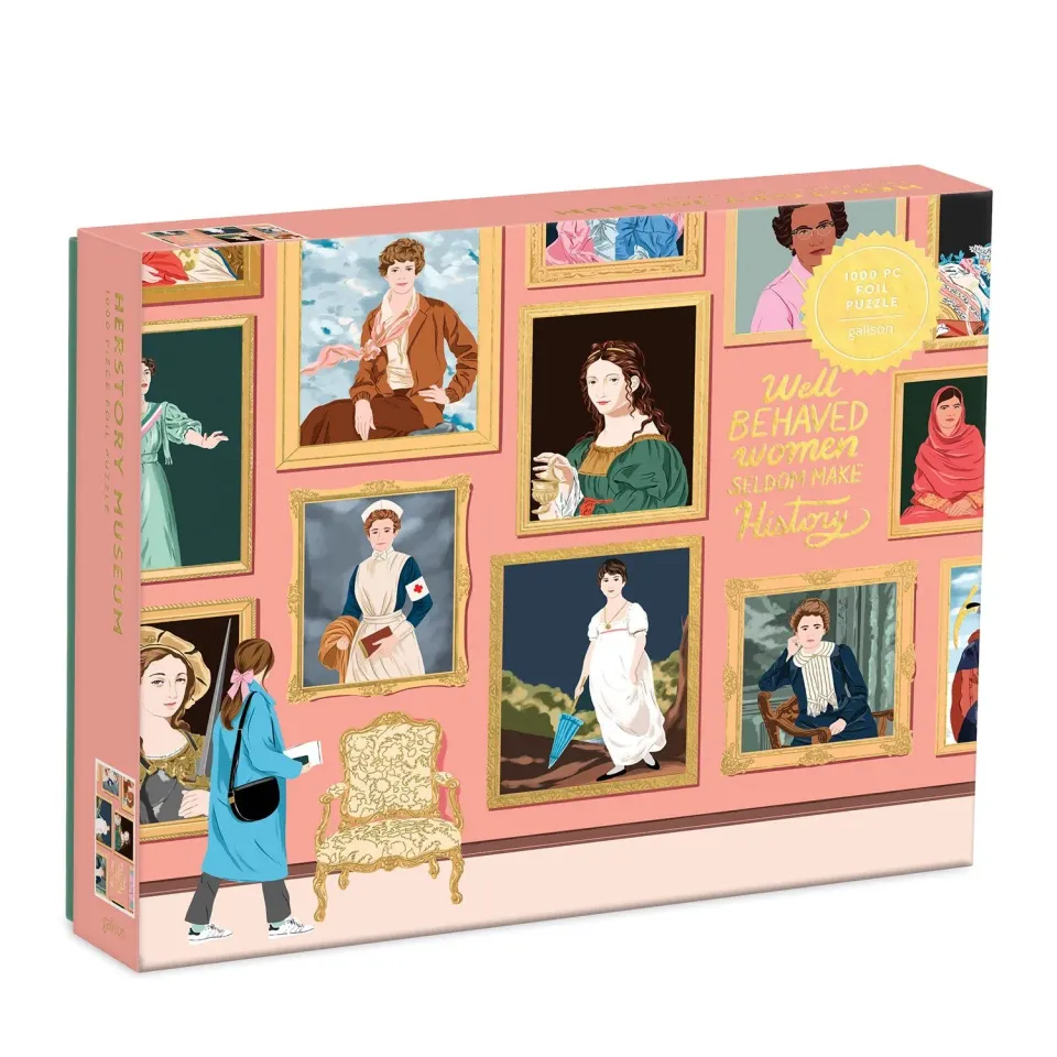 Galison Herstory Museum 1000 puslespil guld folie