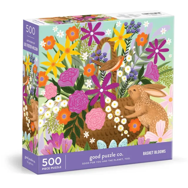 Good Puzzle Co. Basket Blooms puslespil 500 brikker blomster