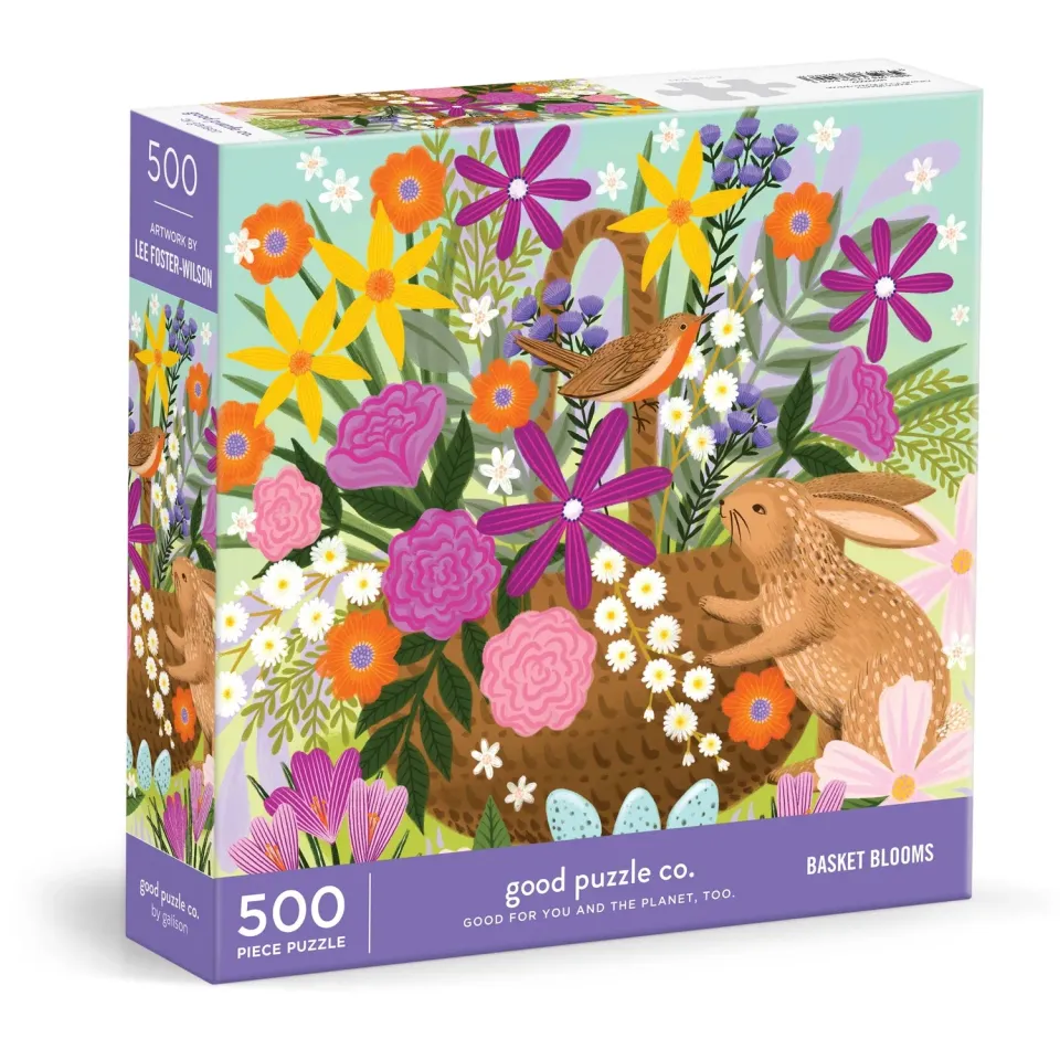Good Puzzle Co. Basket Blooms puslespil 500 brikker blomster
