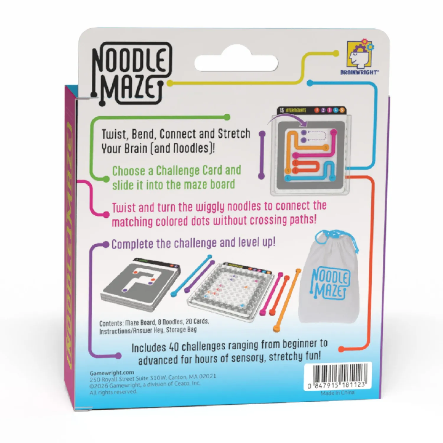Buffalo Games Noodle Maze logikspil 40 udfordringer