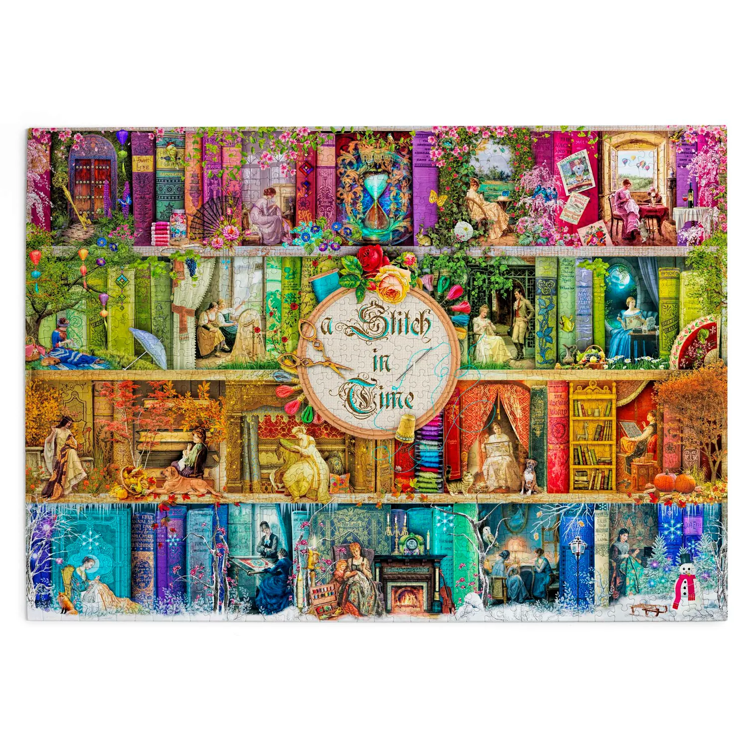 House of Puzzles A Stitch In Time puslespil 1000 brikker vintage syrum