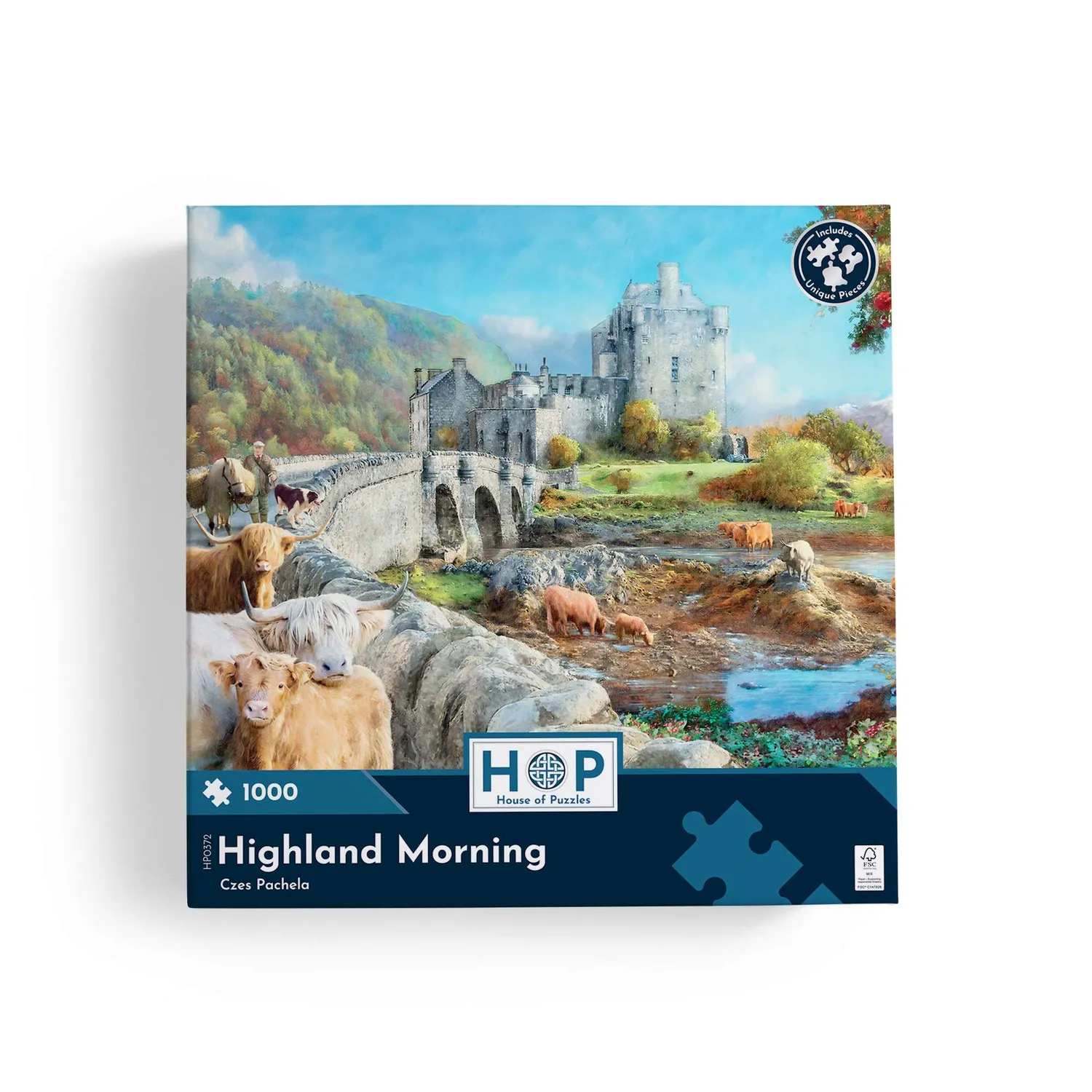 House of Puzzle Highland Morning puslespil 1000 brikker Skotland