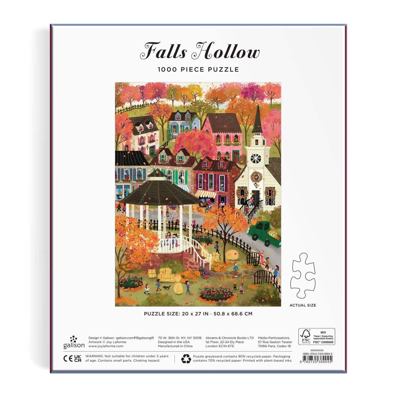 Good Puzzle Co. Joy Laforme Falls Hollow puslespil 1000 brikker efterår