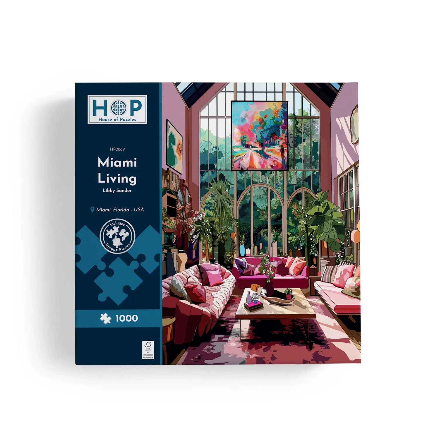 House of Puzzles Miami Living puslespil 1000 brikker