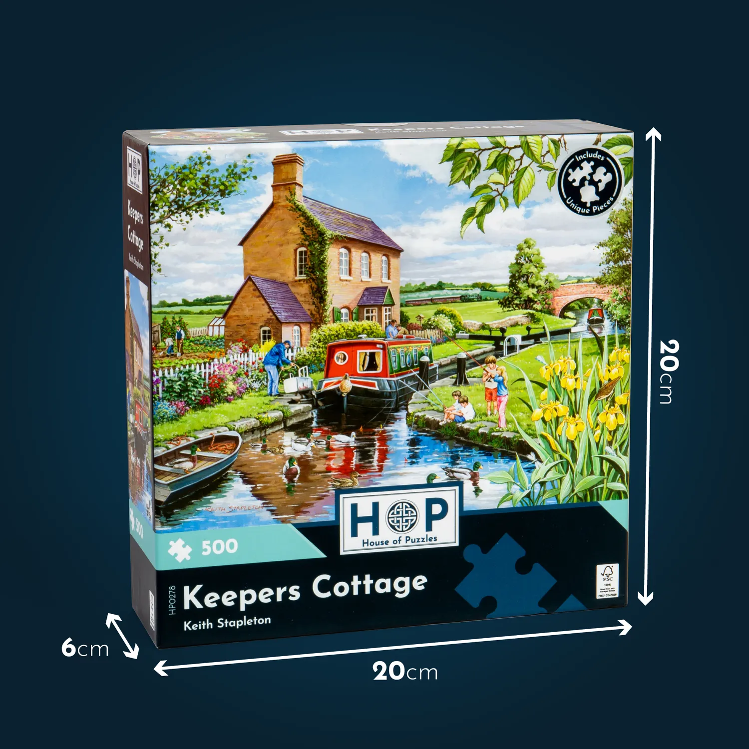 House of Puzzles Steaming Along puslespil 4x500 brikker tog