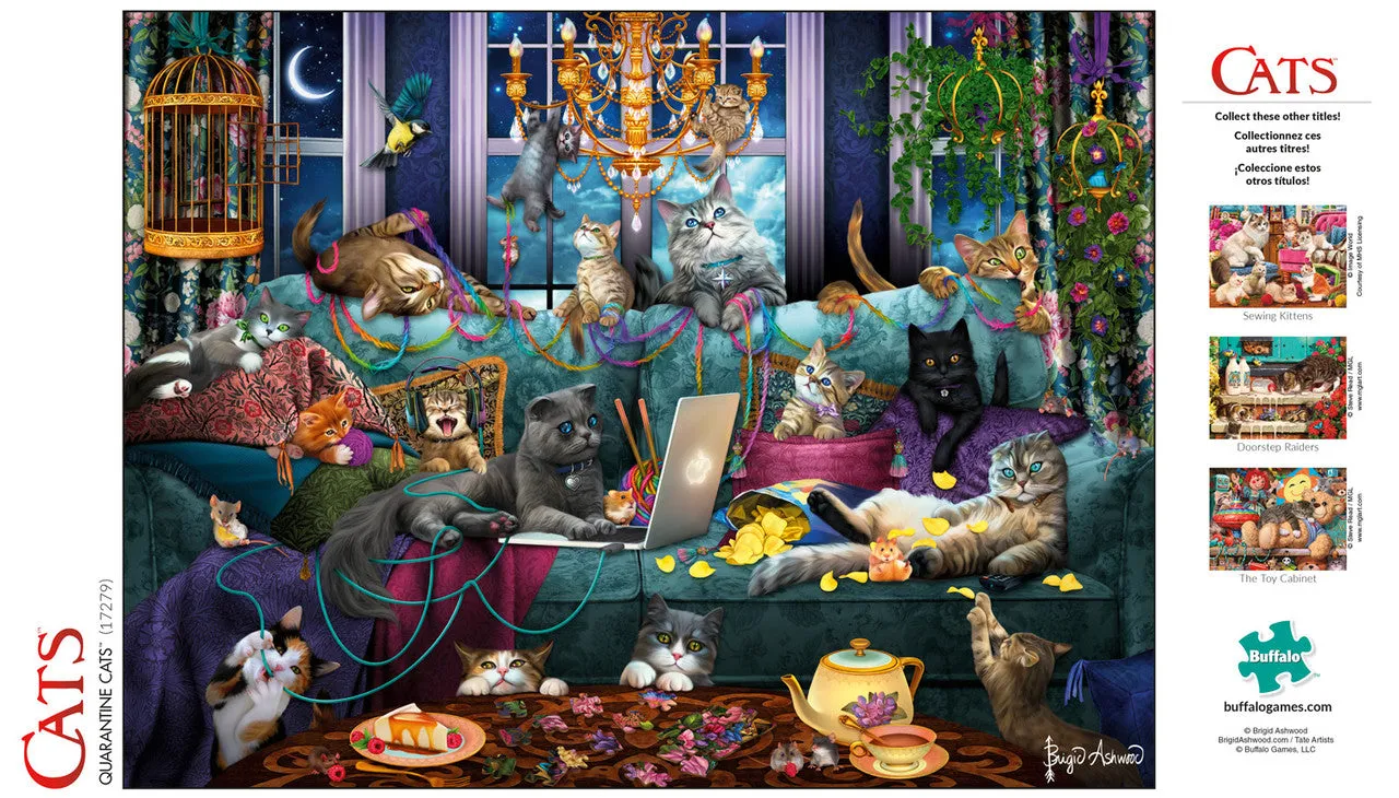 Buffalo Games Cats Quarantine Cats puslespil 750 brikker katte