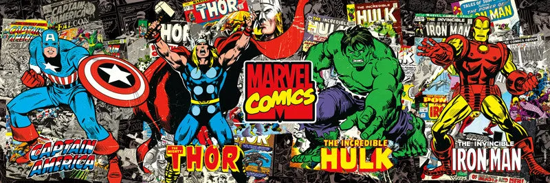 Buffalo Games Marvel Comics puslespil 4-pak 300+500 brikker