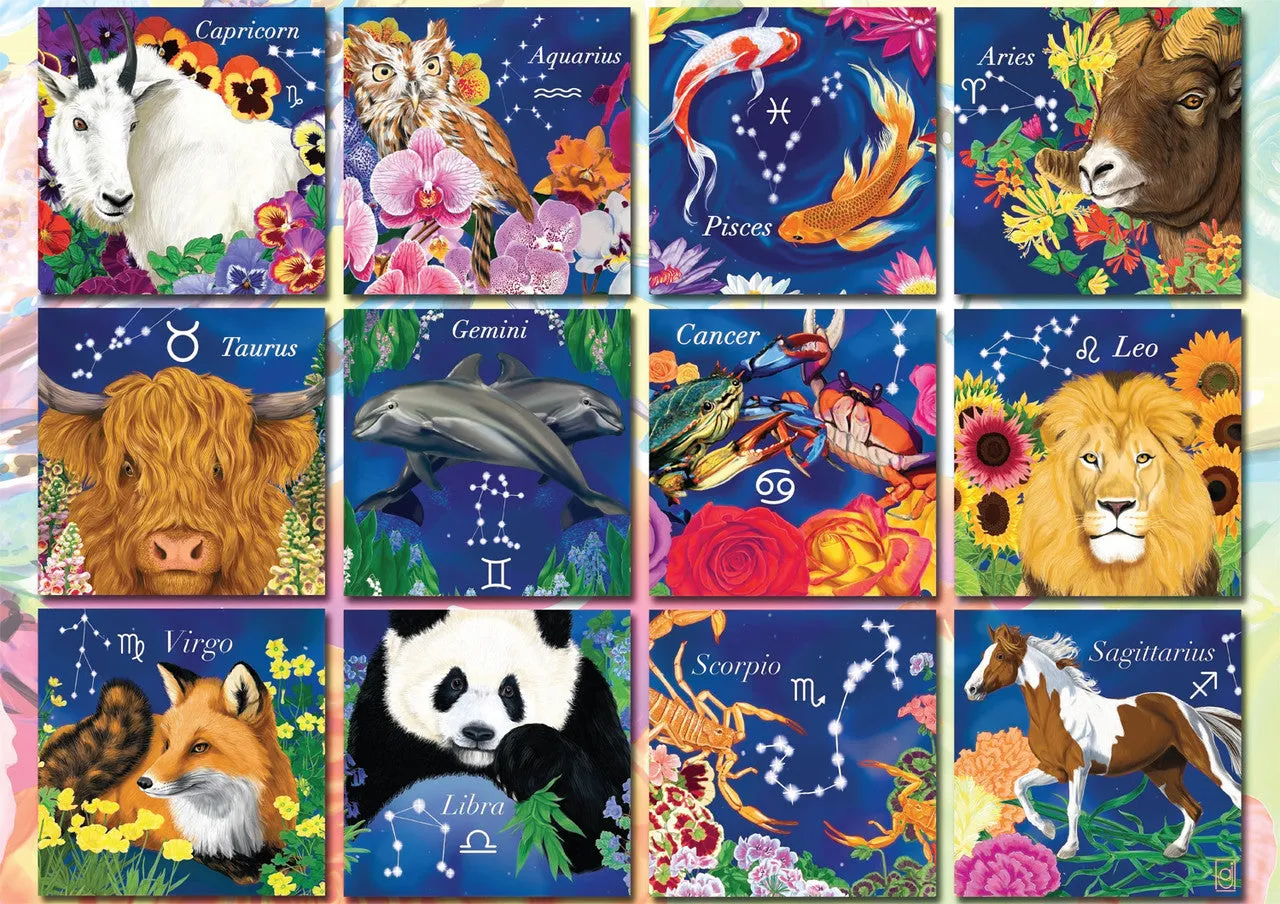 Buffalo Bonjour Botanical Zodiac puslespil 500 brikker blomst