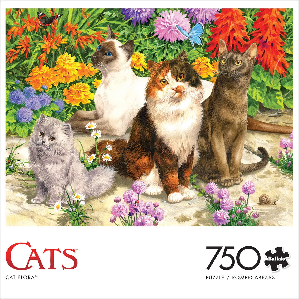 Buffalo Games Cats Cat Flora puslespil 750 brikker katte