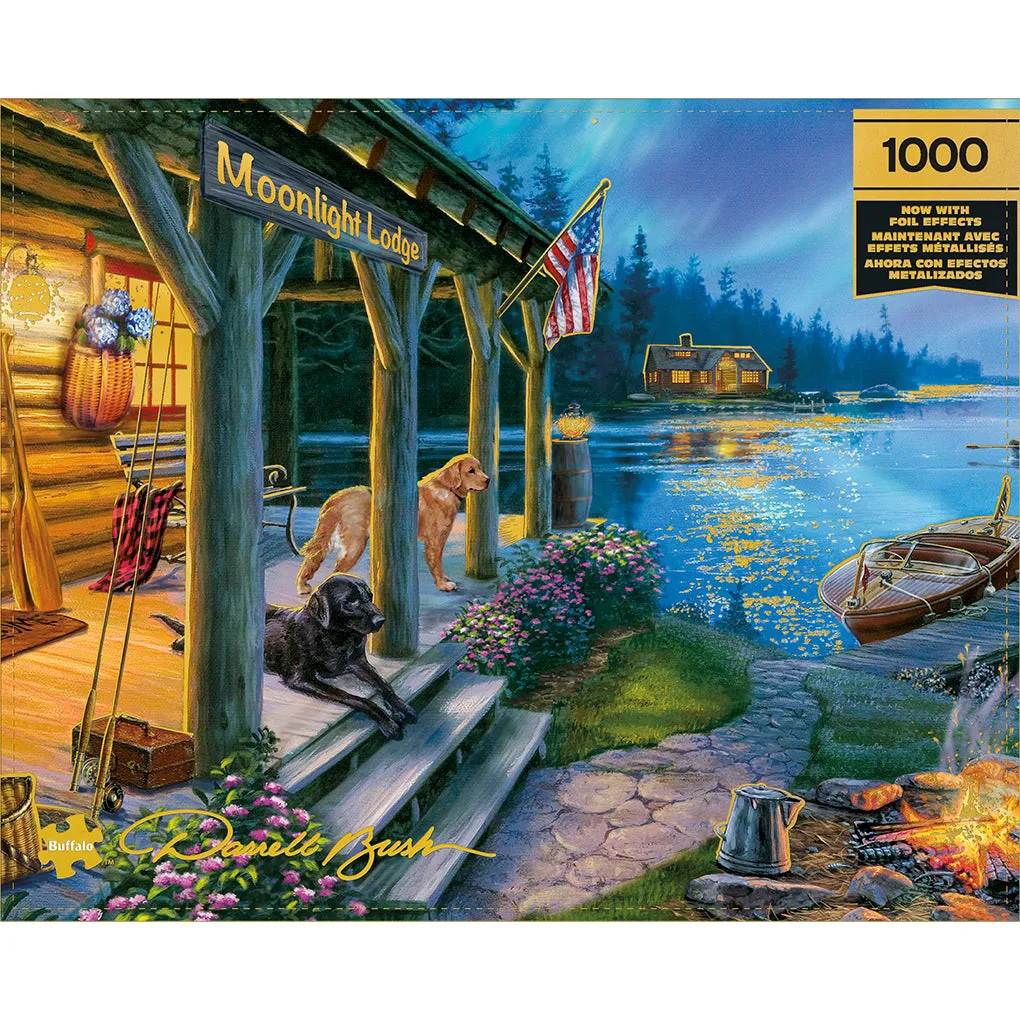 Buffalo Gold Moonlight Lodge puslespil 1000 brikker gaveæske