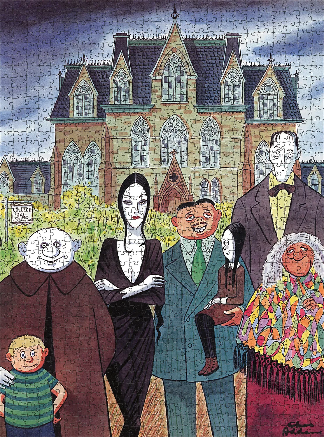 Pomegranate Addams Family puslespil 1000 brikker humor