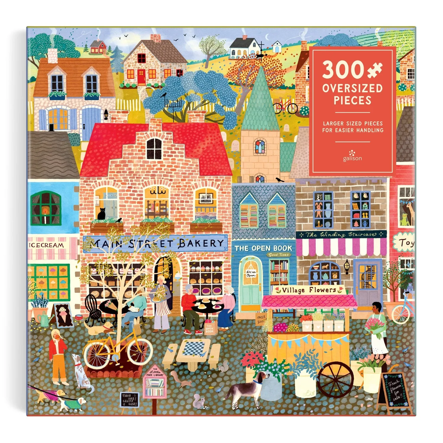Galison Main Street Morning puslespil 300 brikker by