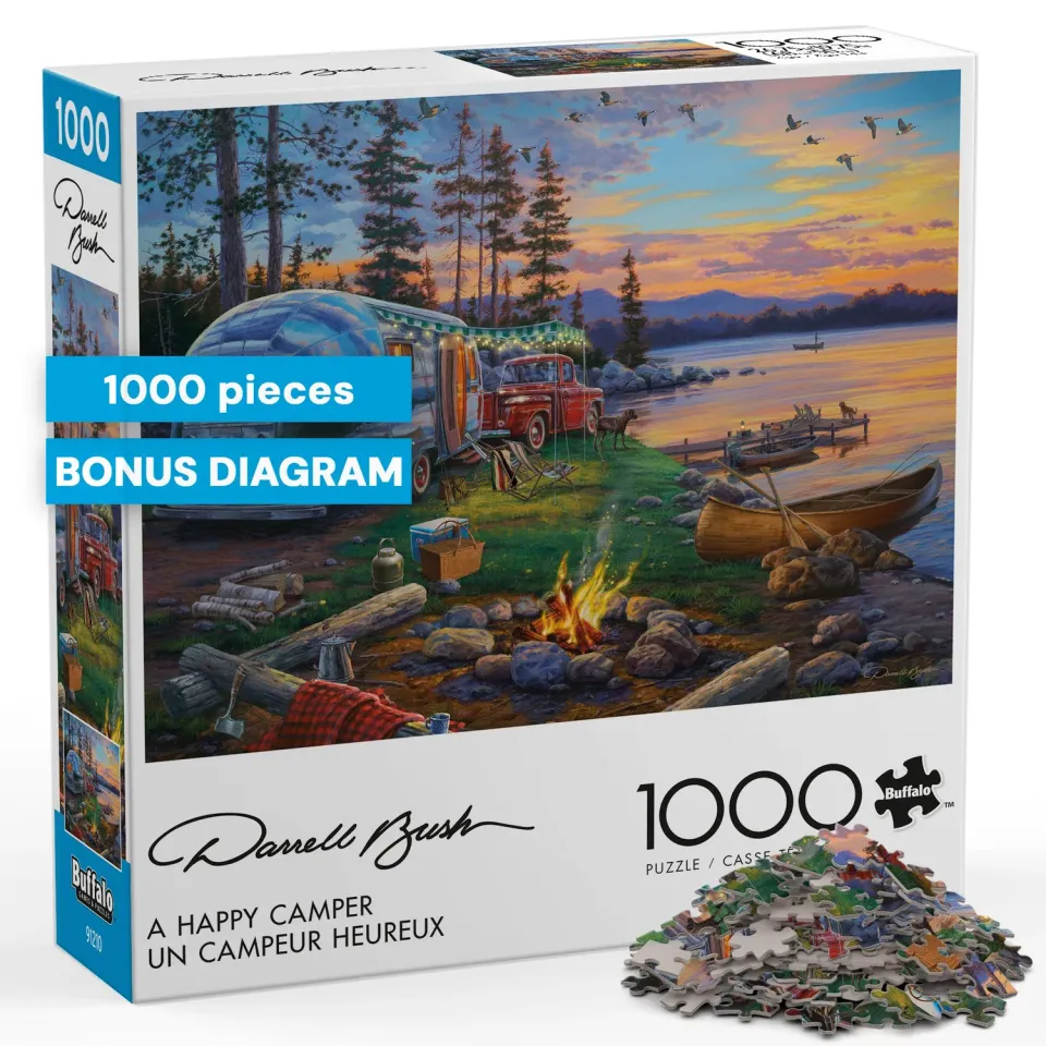 Buffalo Games Happy Camper puslespil 1000 brikker camping