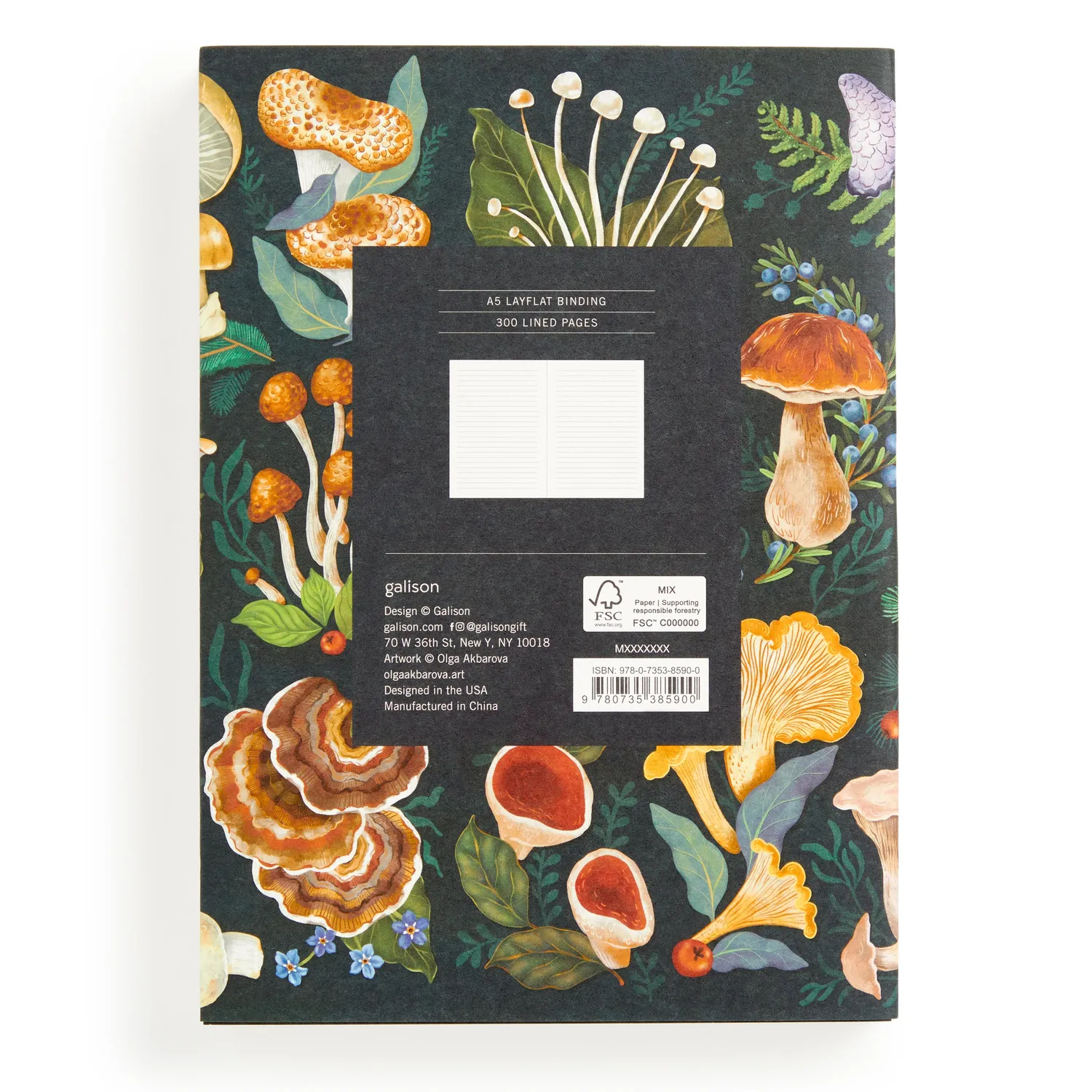 Good Puzzle Co. World of Mushrooms notesbog A5 linjeret svampe
