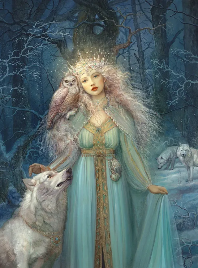 Buffalo Games Snow Queen puslespil 1000 brikker glitter