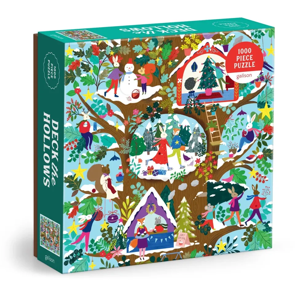 Good Puzzle Co. Deck the Hollows puslespil 1000 brikker jul