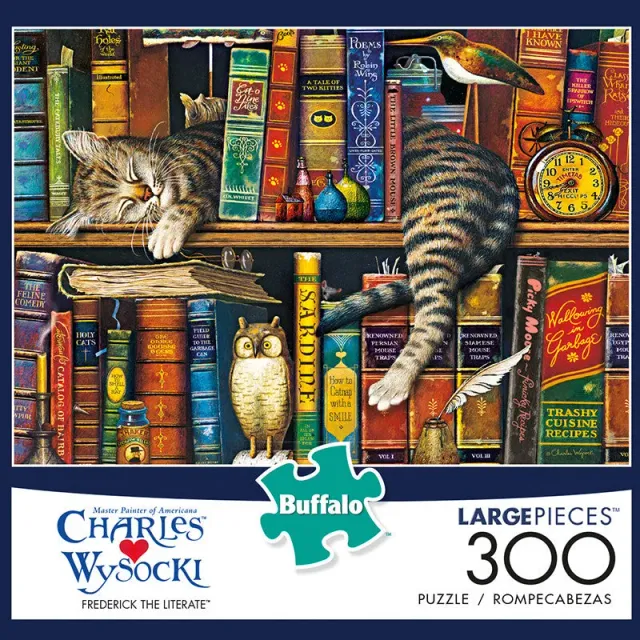 Buffalo Games Charles Wysocki Frederick the Literate puslespil 300 store brikker