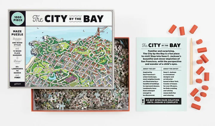 Galison City By the Bay 1000 labyrintpuslespil