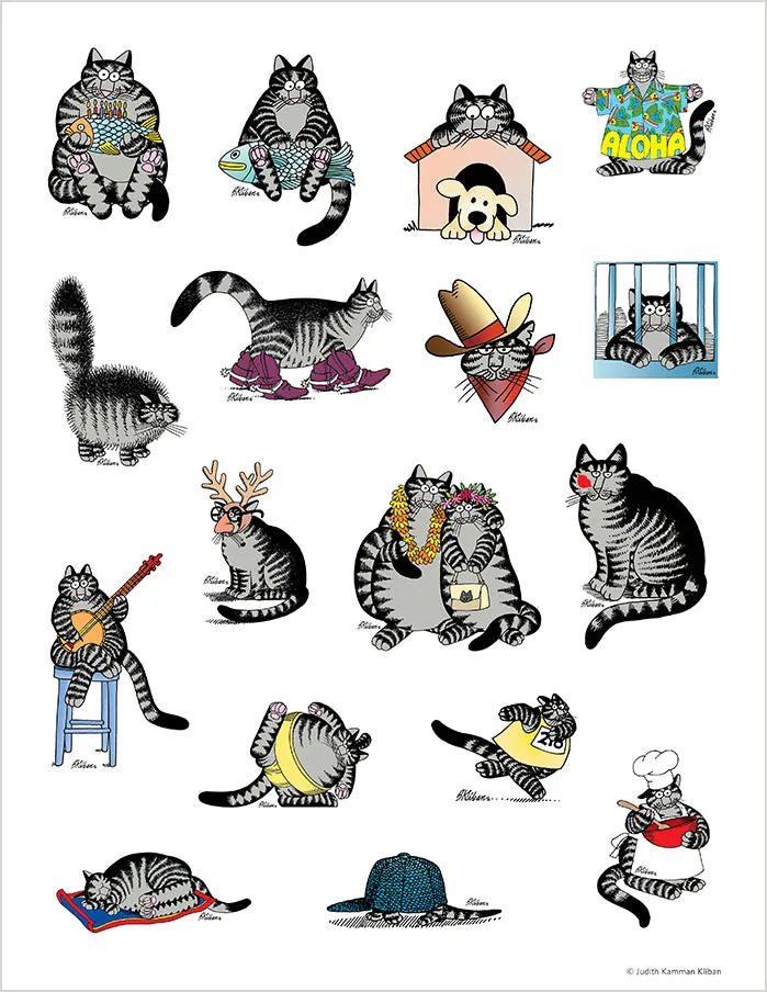 Pomegranate CatStickers klistermærkebog katte 150 stk