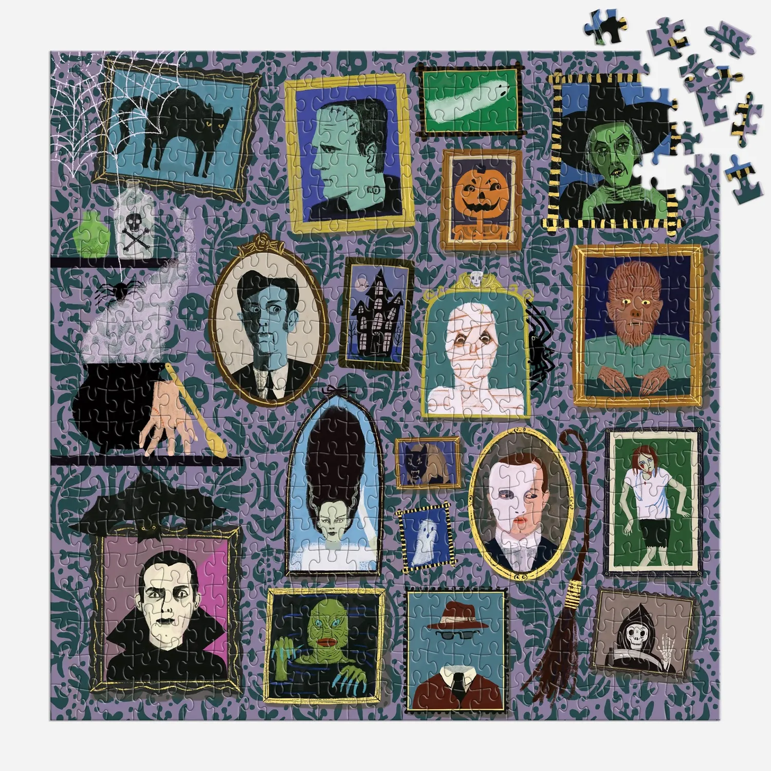 Galison Spooky Portraits puslespil 500 brikker folie