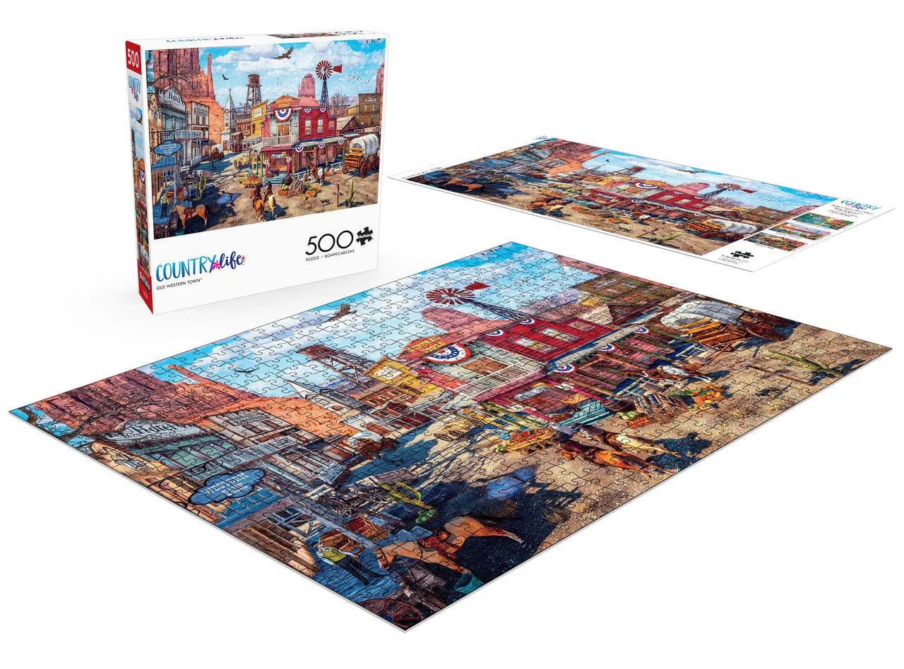Buffalo Games Old Western Town puslespil 500 brikker