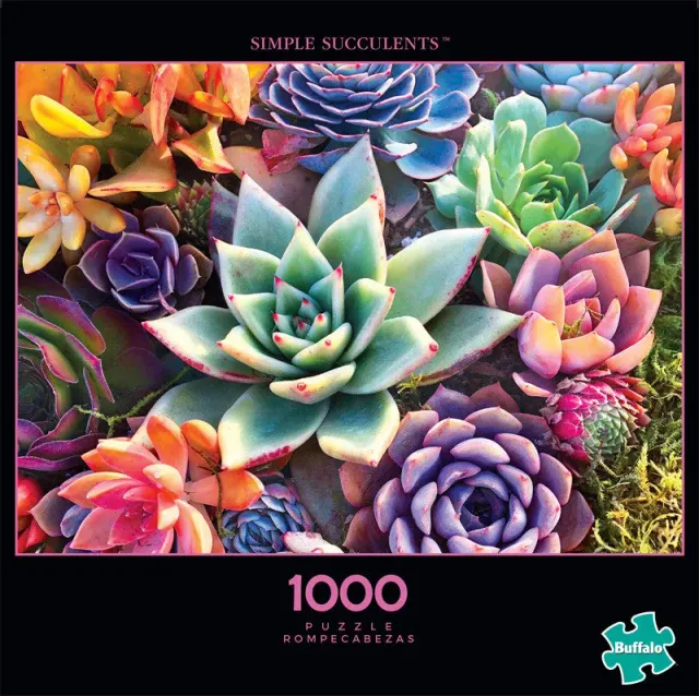 Buffalo Games Simple Succulent puslespil 1000 brikker blomst