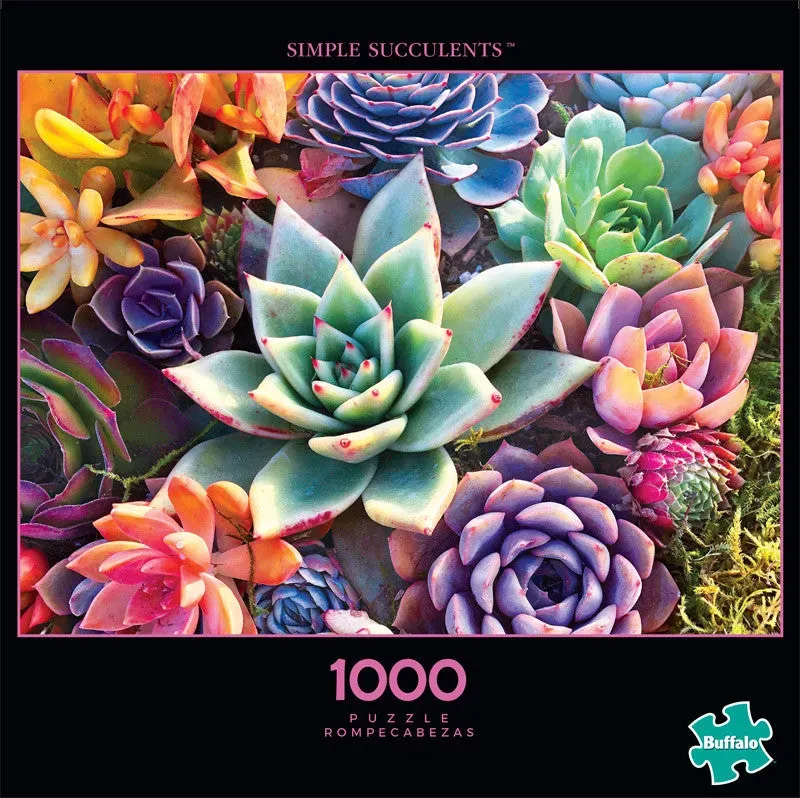 Buffalo Games Simple Succulent puslespil 1000 brikker blomst