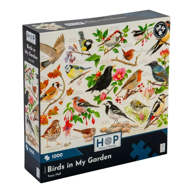 House of Puzzles Birds In My Garden 1000 brikker puslespil fugle
