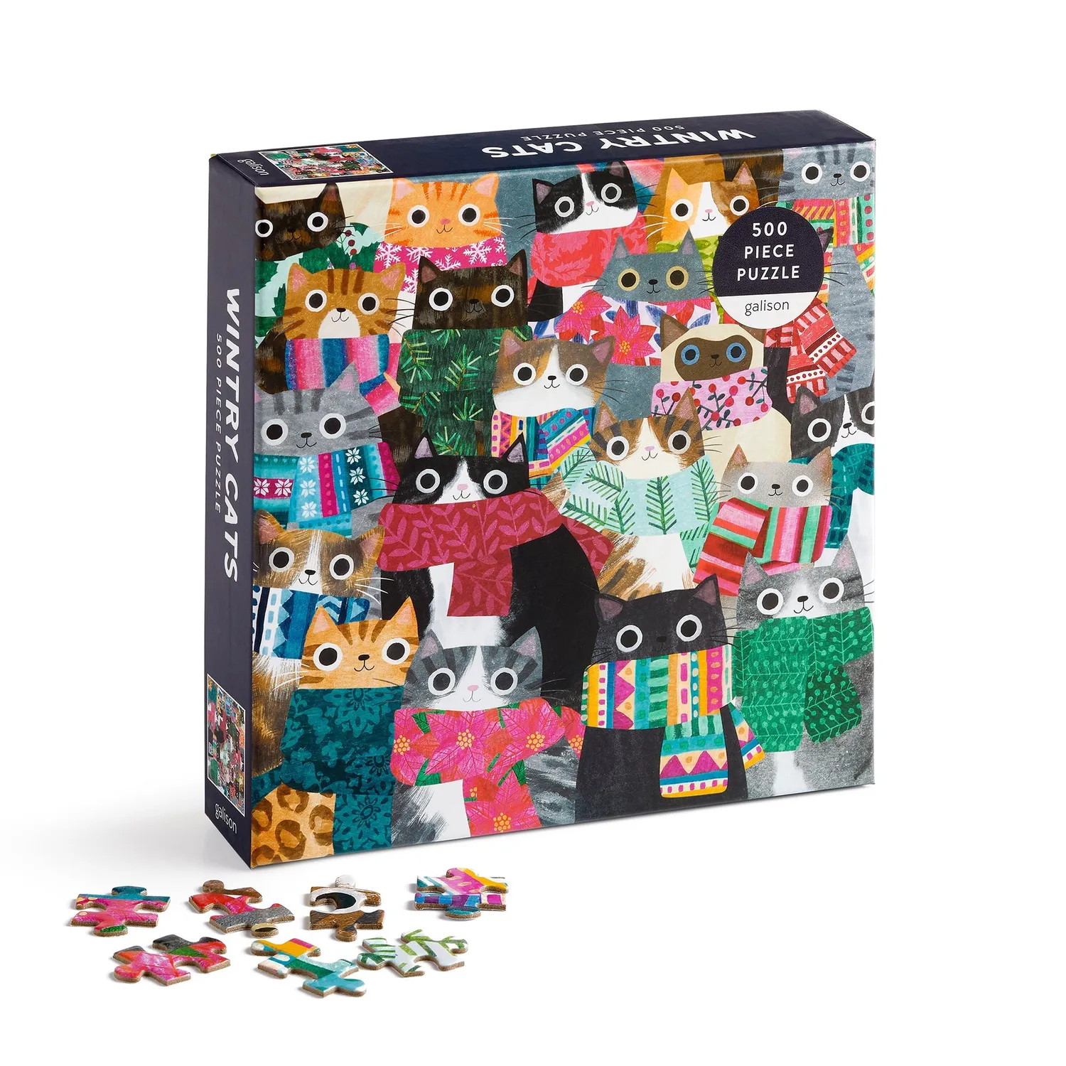 Galison Wintry Cats puslespil 500 brikker katte